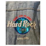 Hard Rock Cafe Denim Jacket - London Graphic - 100% Cotton - Size S -Adult