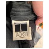 TADASHI 731433L Black Evening Gown - Lace-Up Corset Bodice, Size 12 (UK 14)