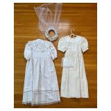Allison Rose White Dresses Set of 2 - Lace Trim, Size 10, Veil & Clutch