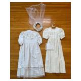Allison Rose White Dresses Set of 2 - Lace Trim, Size 10, Veil & Clutch