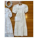 Allison Rose White Dresses Set of 2 - Lace Trim, Size 10, Veil & Clutch