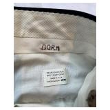 Stafford Wrinkle-Free White Dress Shirt 17/35 With Navy Dress Pants