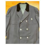 Fisher Clothing Co. Navy Wool Double-Breasted Jacket with Velvet Collar - Trousers (1962)