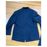 Fisher Clothing Co. Navy Wool Double-Breasted Jacket with Velvet Collar - Trousers (1962)