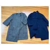 Weekend Max Mara Valette Coats - Navy Blue Coat & Grey Textured Coat (Assorted Sizes) (Lot of 2)