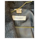 Marina Rinaldi Black Textured Coat, Premium Long Fit, Size 25, Made in Italy