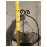 Metal Plant Stand Set - 3-Tier Cone Mesh Basket Tower, Arch-Top Frame, 2 White Ring Stands, 3-Ring Tall Stand