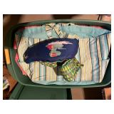 Adidas Beach Tote Bag With Blue Roll-Up Mat, Teal Neck Pillow & Beach Ball