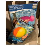 Adidas Beach Tote Bag With Blue Roll-Up Mat, Teal Neck Pillow & Beach Ball