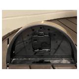 Seiko Arc-Top Mantel Clock - Quartz Movement, Black Dial, Gold Finish