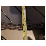 Dark Brown Wicker Patio Table & 6 Stacking Chairs Set - 40in Round Table