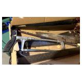 Vintage Assorted Hand Saws & Blades: Frame Saw, Hacksaw, Coping Saw, Back Saw