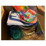 Assorted Kitchenware - Floral Plates, Glassware, Bowls, Napkins & Gift Bags