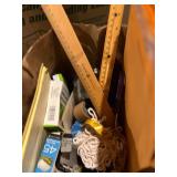Assorted Office Supplies in bags- Tape Measure, Scissors, Rope, Ruler, calculator, stapler