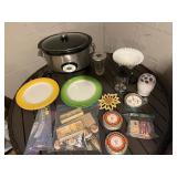 All-Clad Slow Cooker with Plates, Cupcake Liners, Coffee Carafe & Sunflower Decor