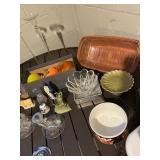 Crystal Glassware & Collectibles - Assorted Trinkets, Figurines & Plush Bear