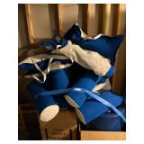 Swimming Pool Supplies - Blue Foam Cushions & Pads Set - Assorted Shapes