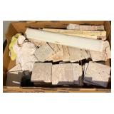 Beige Natural Stone Tile Scraps - Sizes 2x2"