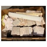 Beige Natural Stone Tile Scraps - Sizes 2x2"