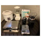 Assorted Kitchen Appliances - Cuisinart Mini-Prep Plus Processor, Griddler, KitchenAid Blender, Aroma Rice Cooker