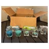IKEA SINNLIG Tealight Candles - Teal/Aqua Glass Cups, 12-Pack & 30-Pack (Assorted)