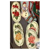 Christmas Cross-Stitch Stockings & Ornaments with Snow Globe - Assorted Holiday Decor