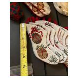 Christmas Cross-Stitch Stockings & Ornaments with Snow Globe - Assorted Holiday Decor