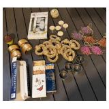 Norpro Porcelain Markers 7-Piece Set - 10 Table Candles - Rope Knot napkin rings & Tassels