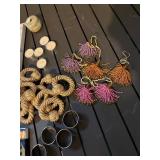 Norpro Porcelain Markers 7-Piece Set - 10 Table Candles - Rope Knot napkin rings & Tassels