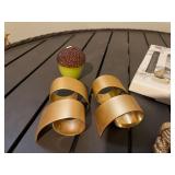 Norpro Porcelain Markers 7-Piece Set - 10 Table Candles - Rope Knot napkin rings & Tassels