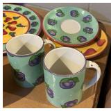 Tutti Frutti Essex Collection Portugal Plate & Mug Set by Raul da Bernarda, Colorful