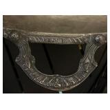 Silver-Plate Serving Trays - Ornate Pierced Edges - Made in India (Lot of 4)