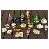 Limoges Hand-Painted Trinket Pill Boxes - Vintage French Ceramic Miniatures