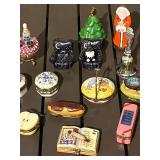 Limoges Hand-Painted Trinket Pill Boxes - Vintage French Ceramic Miniatures