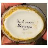 Limoges Hand-Painted Trinket Pill Boxes - Vintage French Ceramic Miniatures