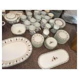 Bernardaud Grenadiers Happy Holiday Limoges Dinnerware Set - Plates, Cups, Teapot