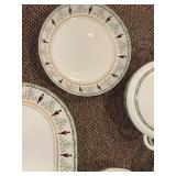 Bernardaud Grenadiers Happy Holiday Limoges Dinnerware Set - Plates, Cups, Teapot