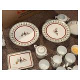Bernardaud Grenadiers Happy Holiday Limoges Dinnerware Set - Plates, Cups, Teapot