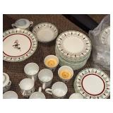 Bernardaud Grenadiers Happy Holiday Limoges Dinnerware Set - Plates, Cups, Teapot