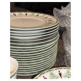 Bernardaud Grenadiers Happy Holiday Limoges Dinnerware Set - Plates, Cups, Teapot