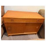 Wood Console Cabinet with Top Drawer & Lower Doors - Mid-Century Modern