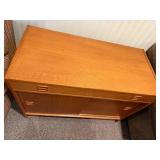 Wood Console Cabinet with Top Drawer & Lower Doors - Mid-Century Modern
