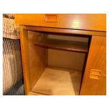 Wood Console Cabinet with Top Drawer & Lower Doors - Mid-Century Modern