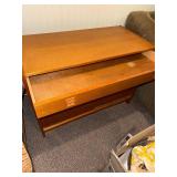 Wood Console Cabinet with Top Drawer & Lower Doors - Mid-Century Modern