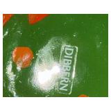 Dibbern Porcelain Nesting Plates - 6 Salad Plates and One Platter Christmas Tree Pattern Multi-Color Set