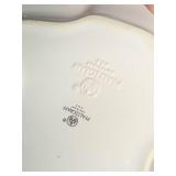 Gien Le Houx Faience Plates - Holly Pattern, France; Williams-Sonoma Gold Rim Dinner Plates