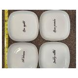 IKEA 365+ Square Plates Set of 8 - Multilingual Food Phrases