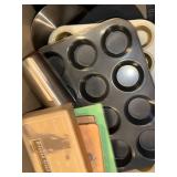 Bakeware Assortment: Bundt Pan, Sunflower Cake Pan, Muffin Pan, Cookie Cutters & Molds