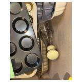 Bakeware Assortment: Bundt Pan, Sunflower Cake Pan, Muffin Pan, Cookie Cutters & Molds