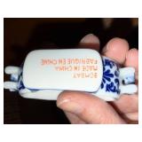 Blue & White Porcelain Teaset - 5-Piece Group, Japan/China Marks